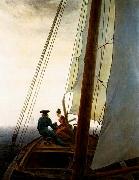Caspar David Friedrich On the Sailing Boat oil painting artist